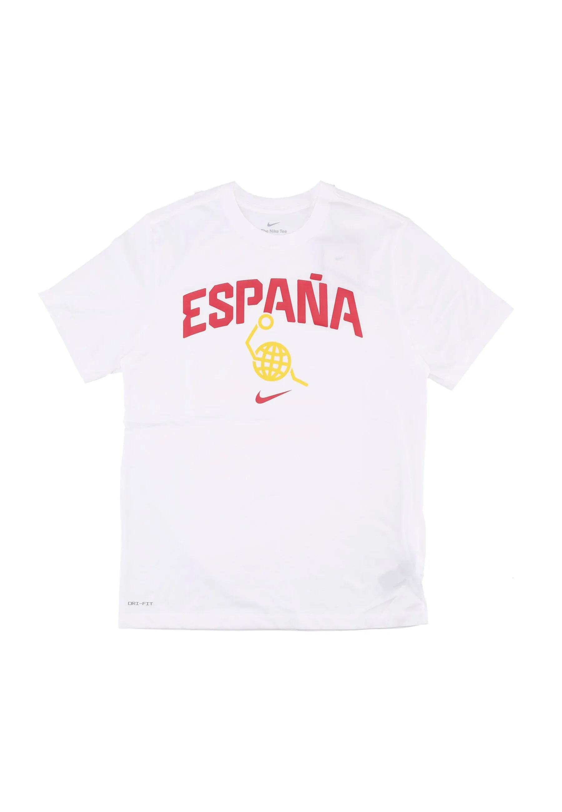 Maglietta Uomo Olympic 2024 Basketball Tee Team Spain White/white/tour Yellow/gym Red