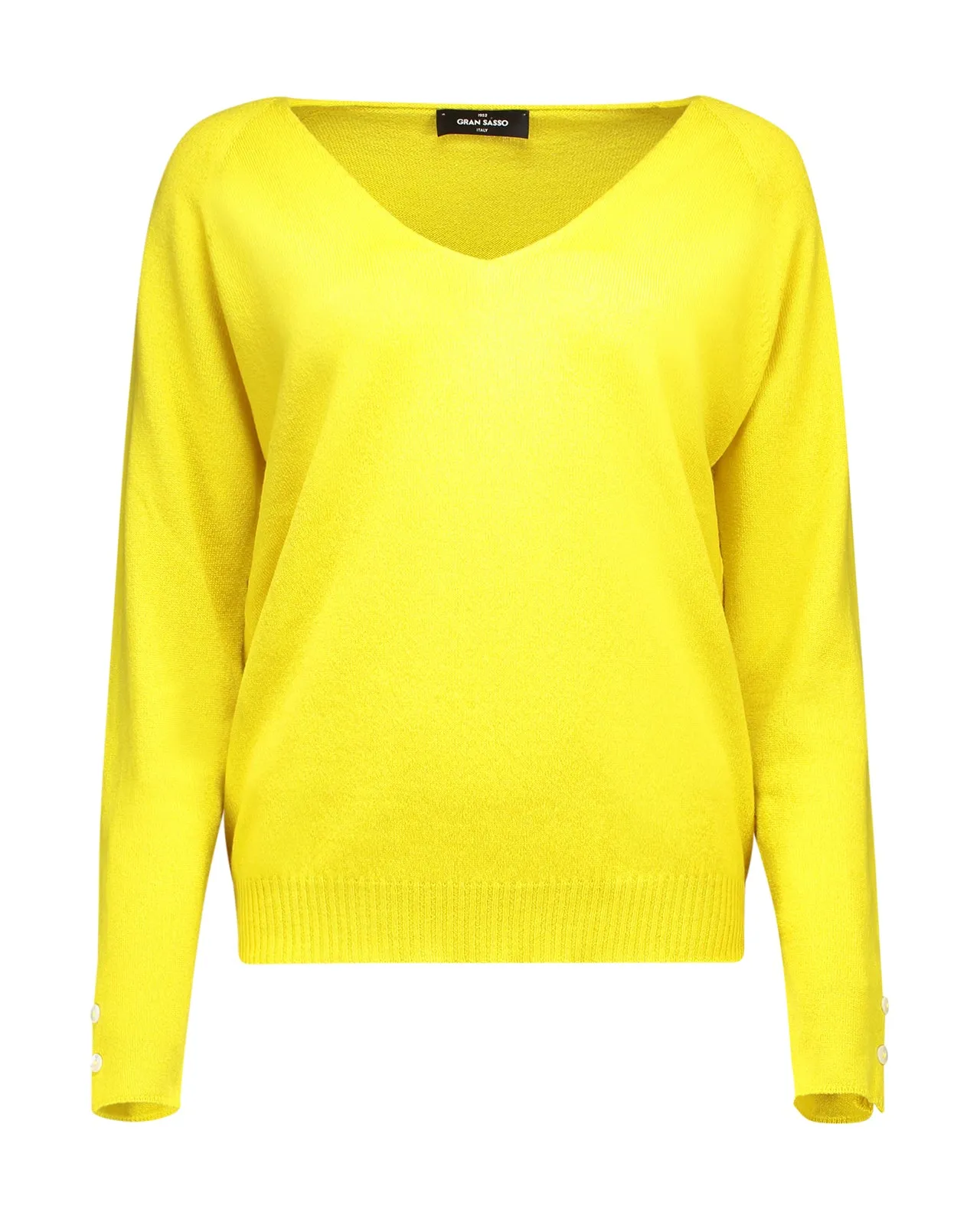 Maglione cashmere giallo