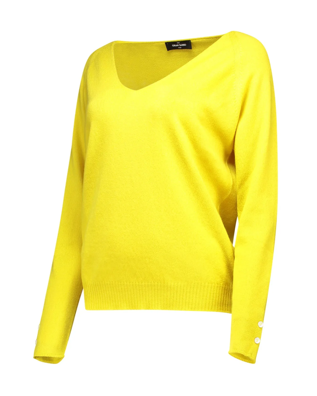 Maglione cashmere giallo