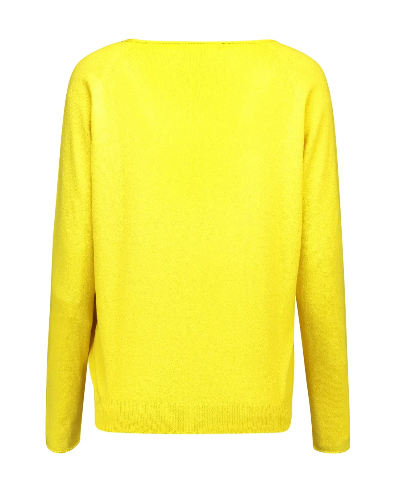 Maglione cashmere giallo