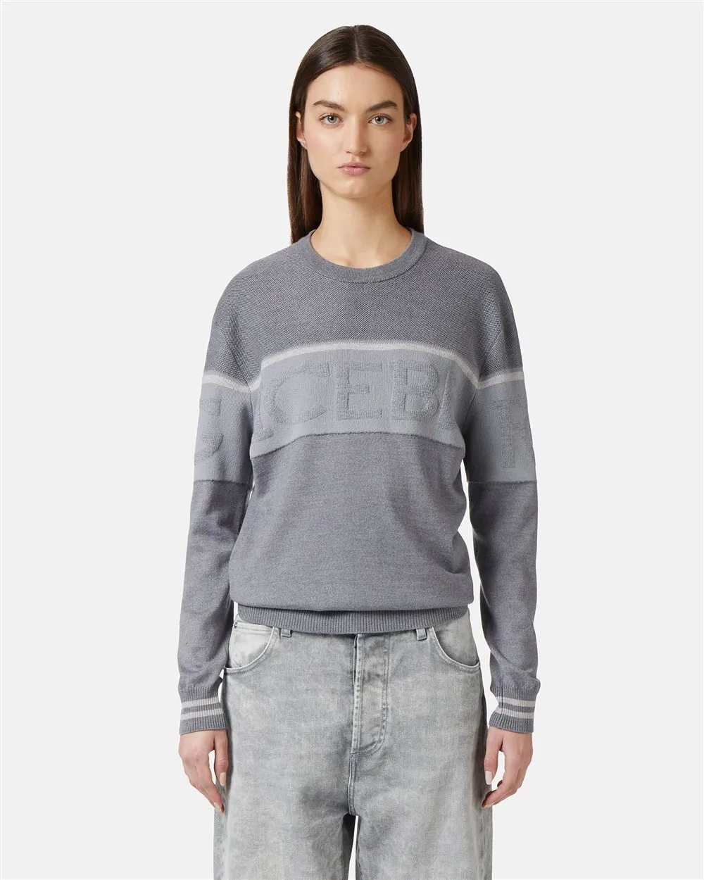 Maglione girocollo in lana merinos