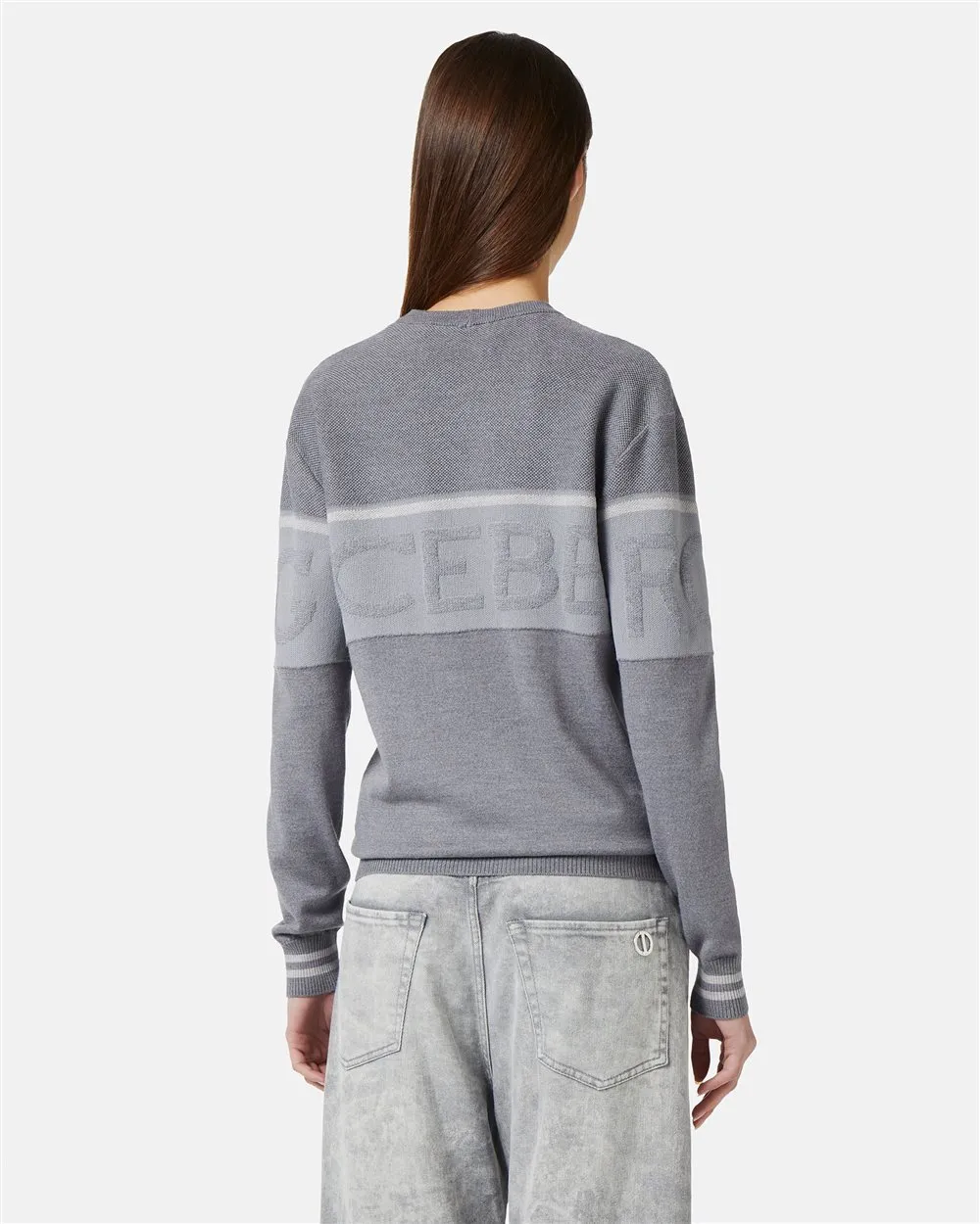 Maglione girocollo in lana merinos