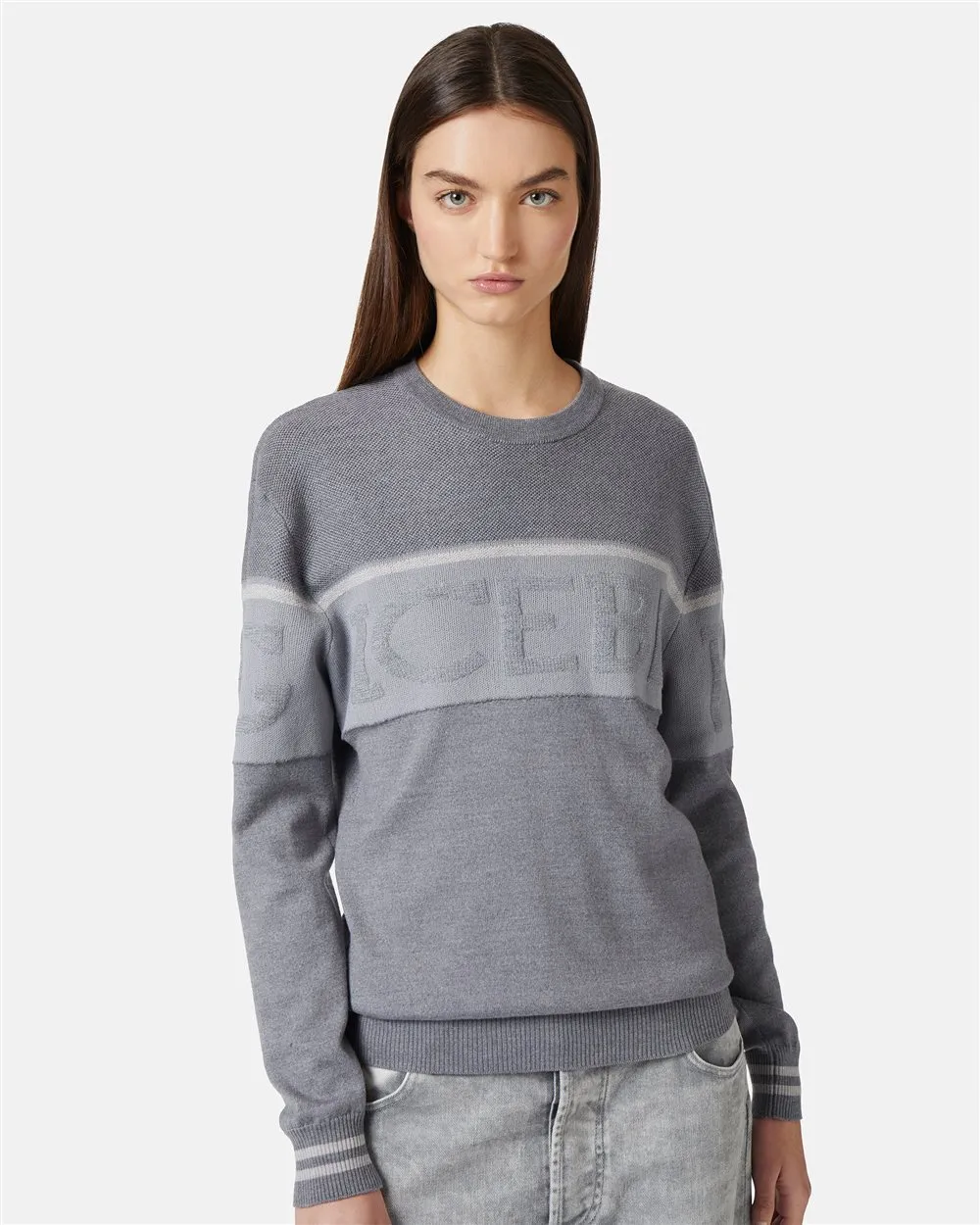 Maglione girocollo in lana merinos