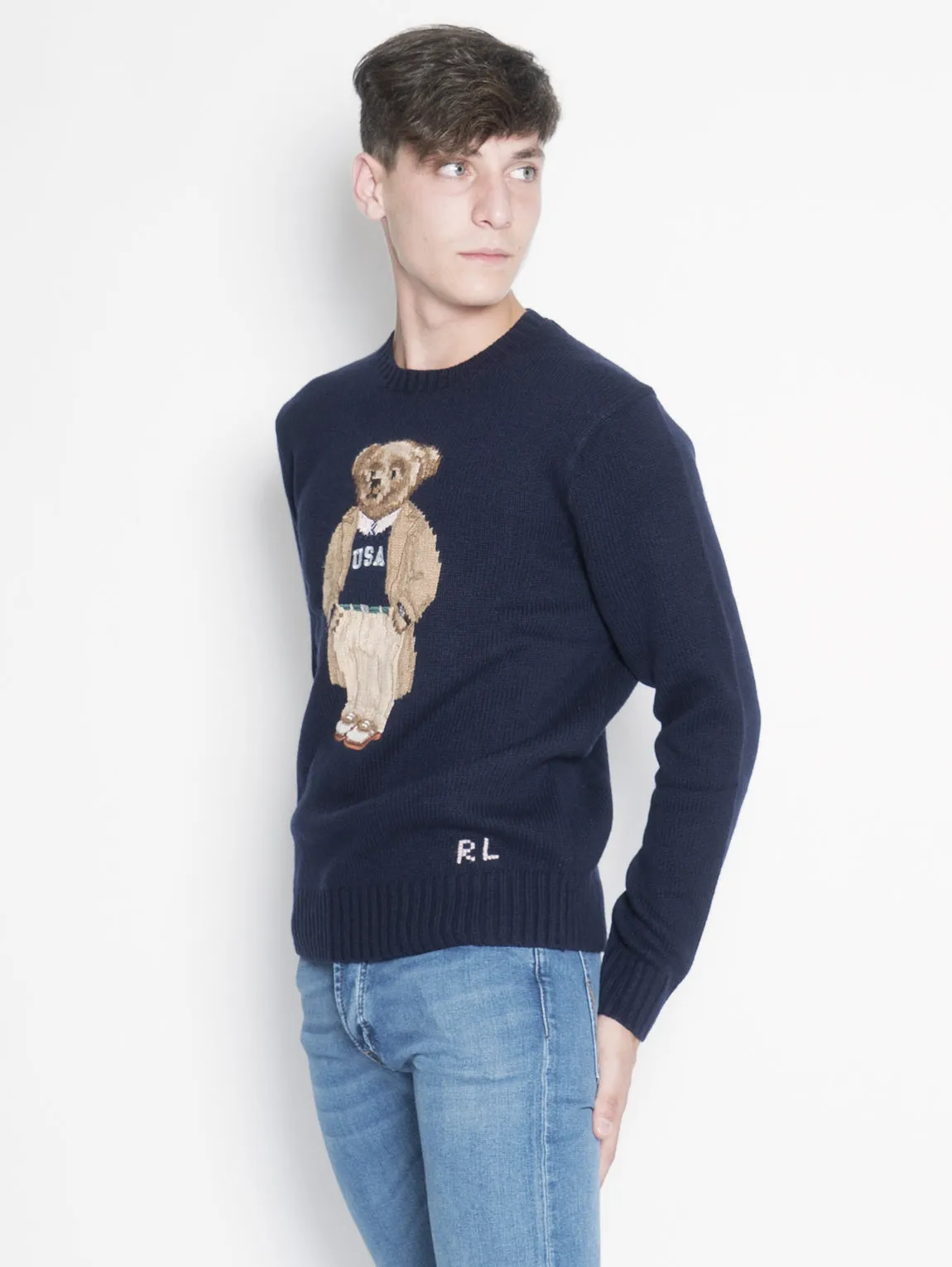 Maglione Polo Bear Blu