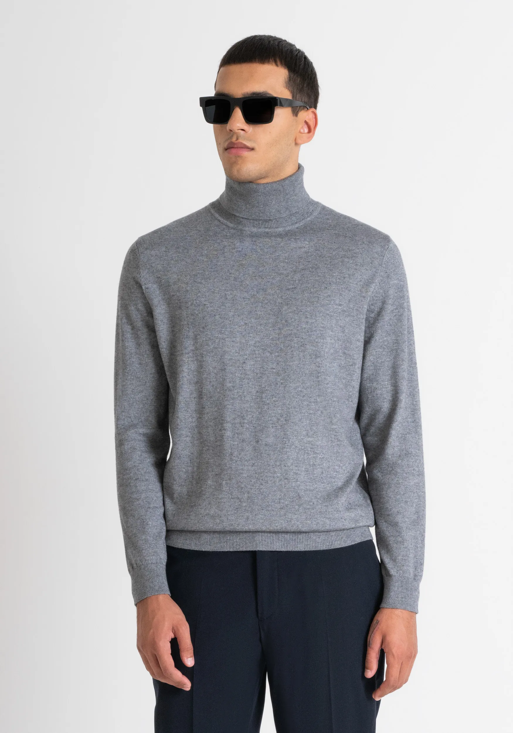 MAGLIONE REGULAR FIT IN MISTO CASHMERE