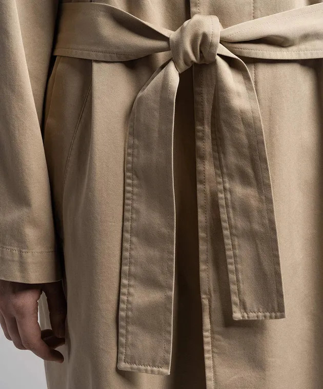 Maison Margiela MM6 Impermeabile beige con ricamo logo S52AH0074S78550