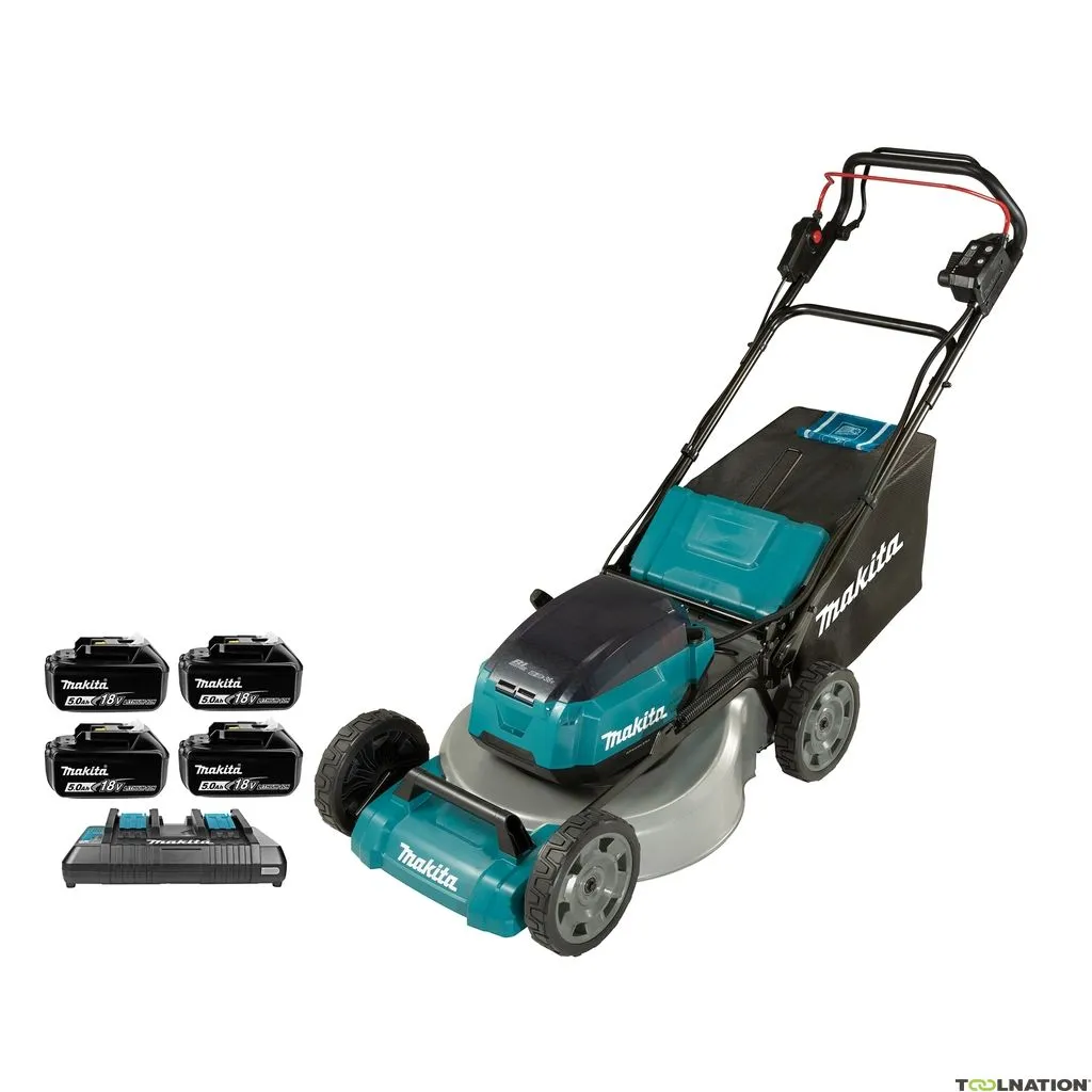 Makita DLM465PT4 Rasaerba a batteria da 46 cm 2 x 18 Volt 4 x 5,0Ah Li-Ion