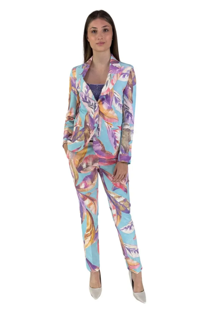Markup giacca a fantasia in morbido tessuto stretch mw666106