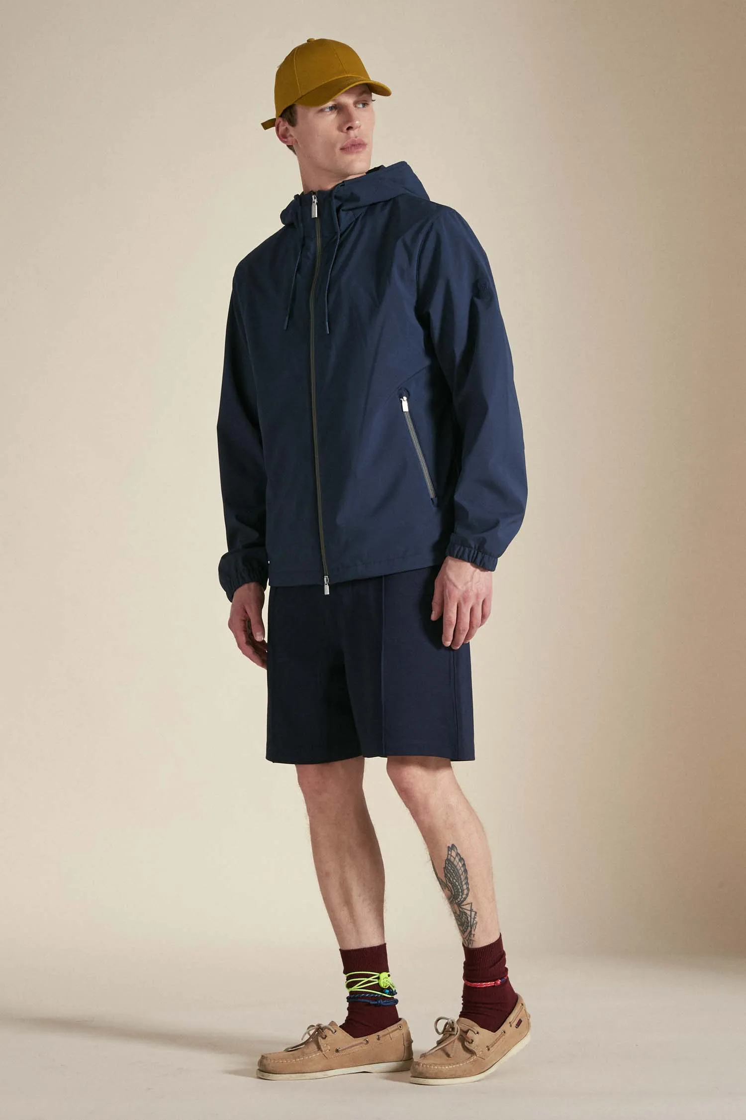 MARSIC – Giacca blu con cappuccio in softshell