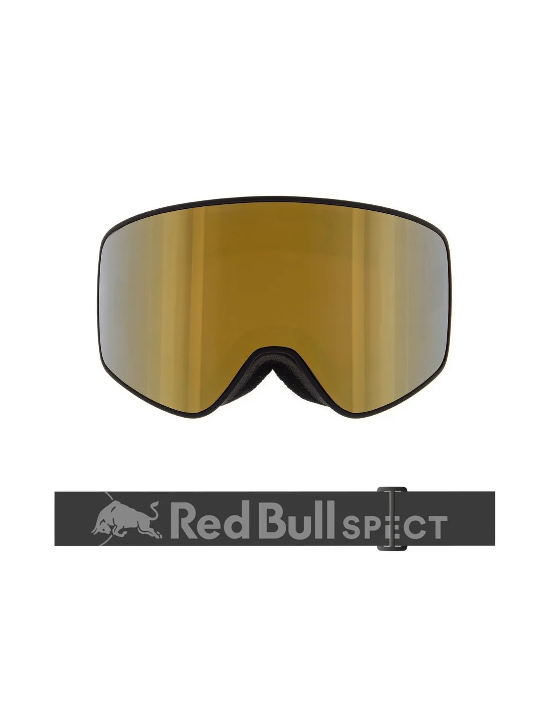 Maschera da sci Red Bull Rush Nero Opaco Grigio / Oro Specchio