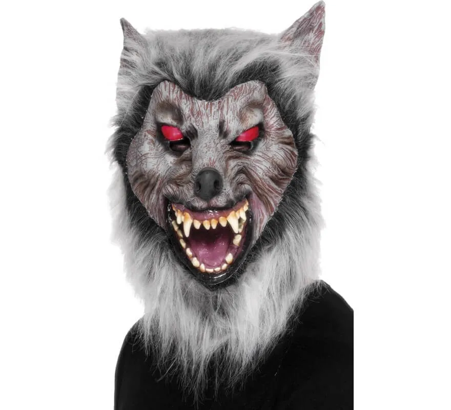 Maschera di lupo grigio zombie