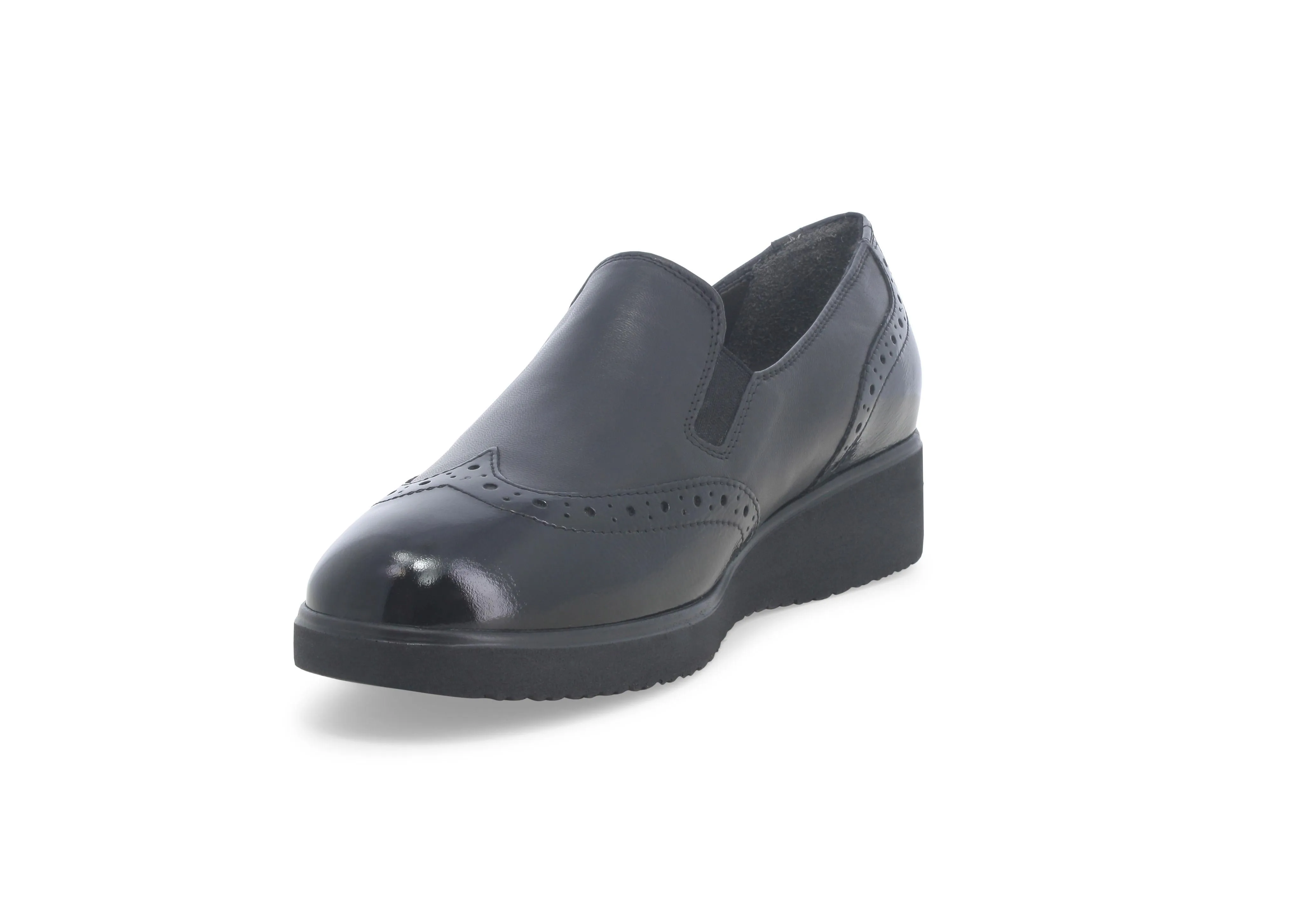Melluso Scarpe Invernali Slip-on 2 Elastici Zeppa Tomaia Pelle