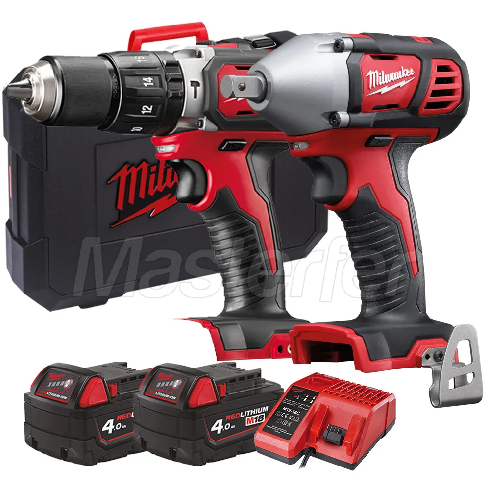 Milwaukee M18 kit utensili a batteria - Trapano avvitatore BPD, avvitatore ad impulsi da 1/2