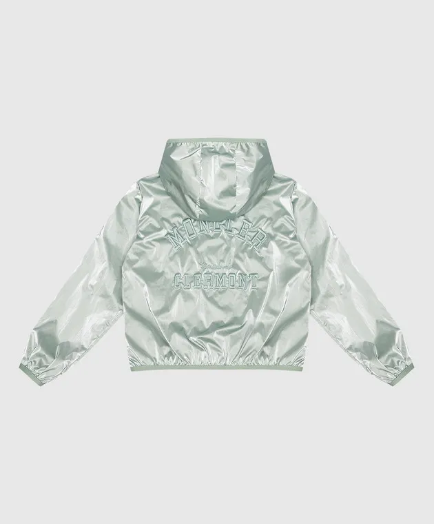 Moncler ENFANT Giacca a vento verde da bambino con logo 1A0007453A3H810