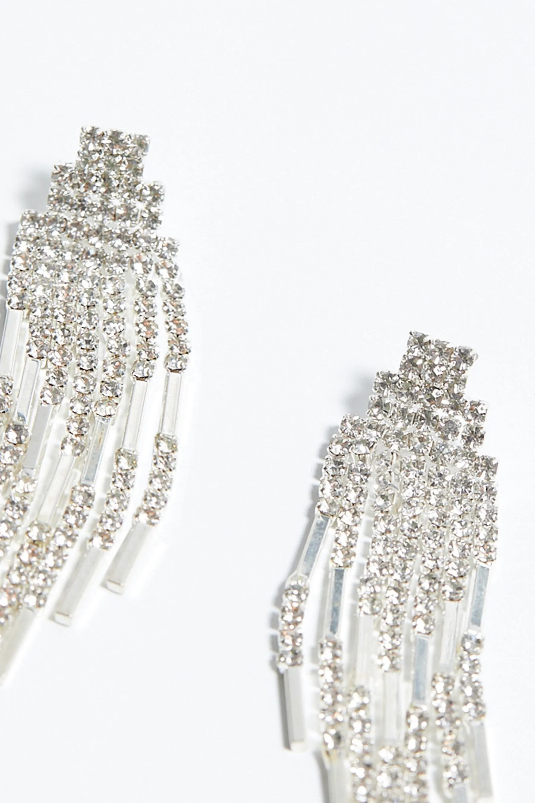 Mood - Orecchini pendenti con catena e strass