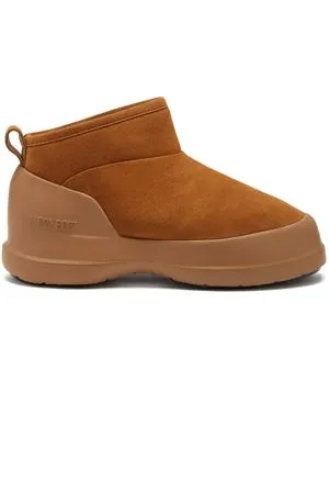 MOON BOOT Calzature,Stivaletti Stivale Luna Low Cognac in Pelle Scamosciata 