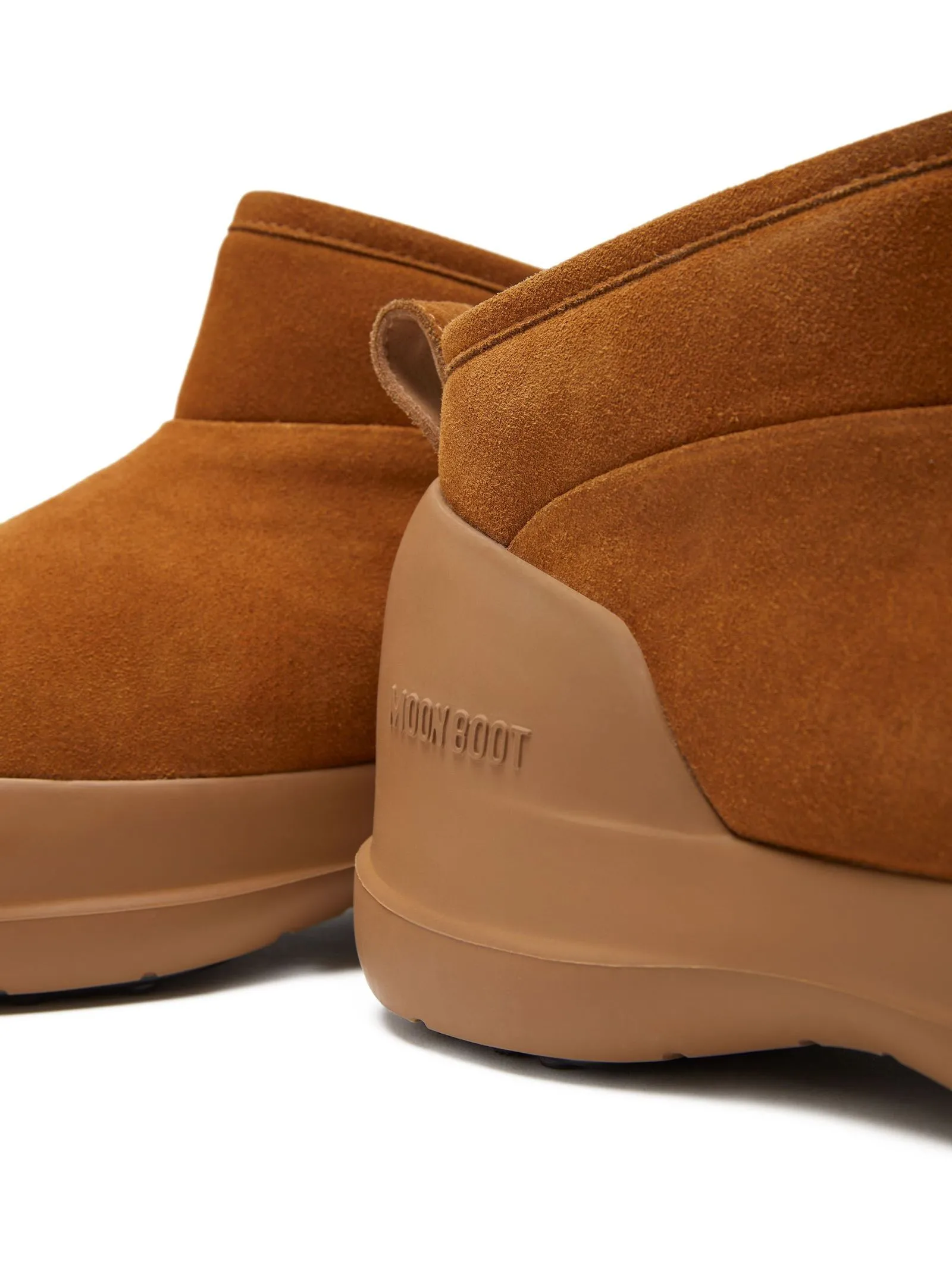 MOON BOOT Calzature,Stivaletti Stivale Luna Low Cognac in Pelle Scamosciata 