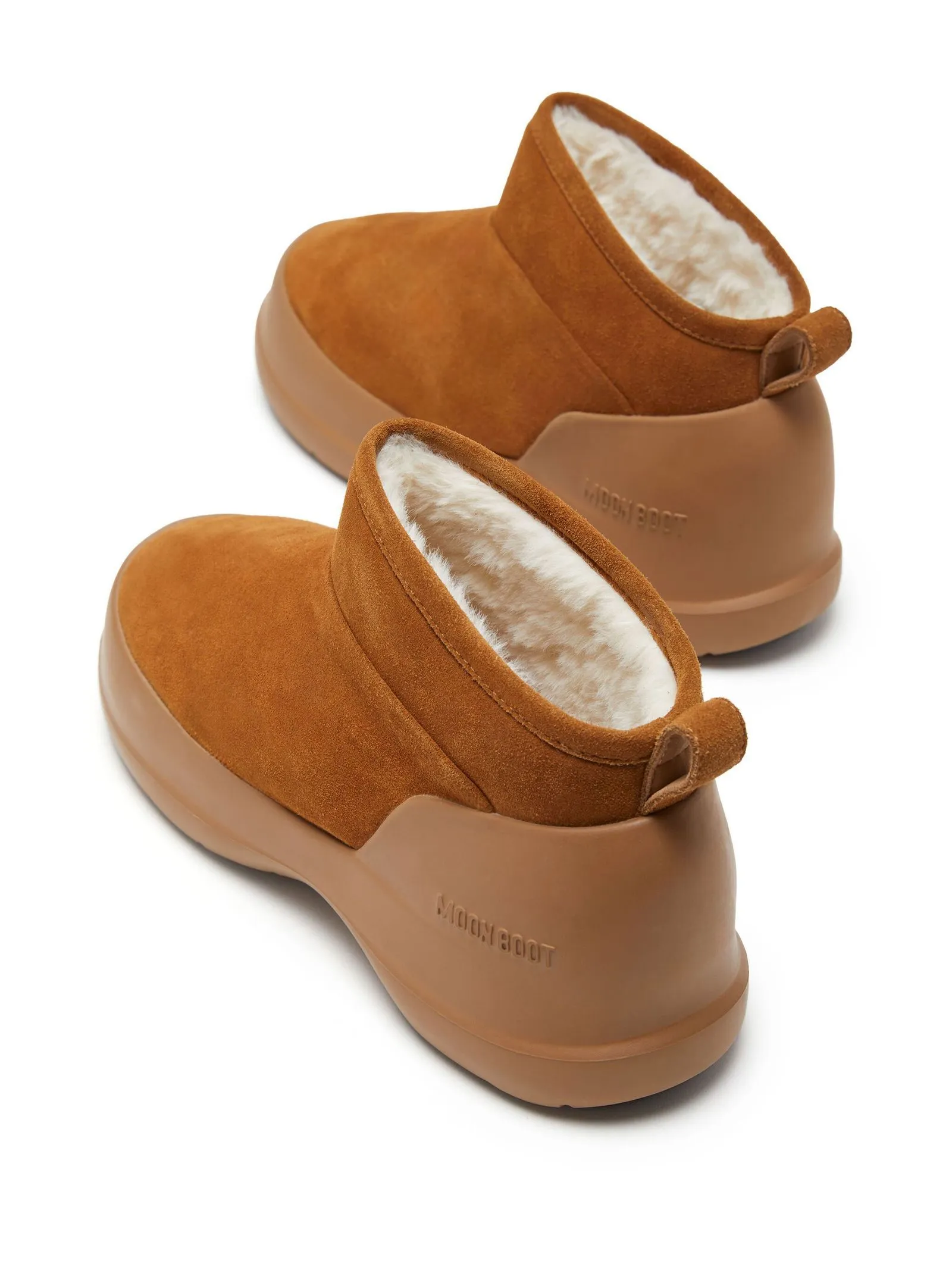 MOON BOOT Calzature,Stivaletti Stivale Luna Low Cognac in Pelle Scamosciata 