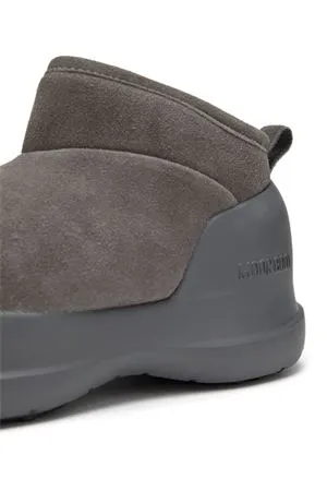 MOON BOOT Calzature,Stivaletti Stivale Luna Low Grigio in Pelle Scamosciata 