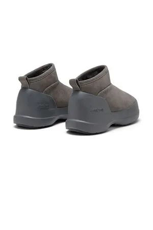 MOON BOOT Calzature,Stivaletti Stivale Luna Low Grigio in Pelle Scamosciata 