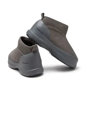 MOON BOOT Calzature,Stivaletti Stivale Luna Low Grigio in Pelle Scamosciata 