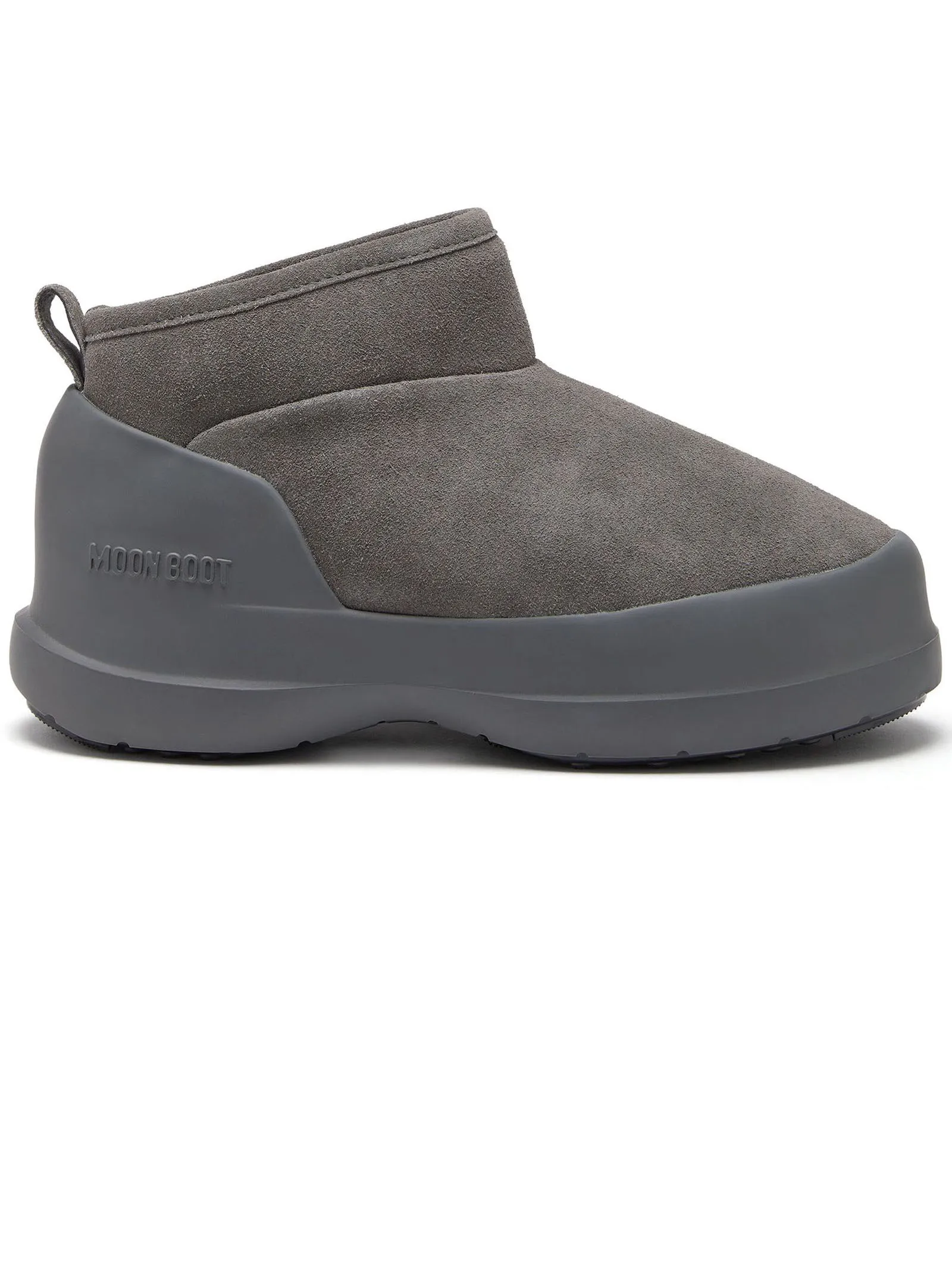 MOON BOOT Calzature,Stivaletti Stivale Luna Low Grigio in Pelle Scamosciata 