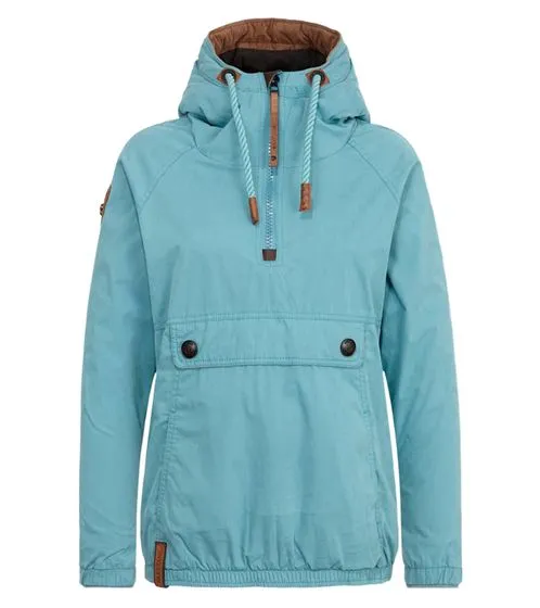 naketano Benficker Nuno giacca primaverile da donna moderna giacca a vento con cappuccio 1801-0563-1234 turchese