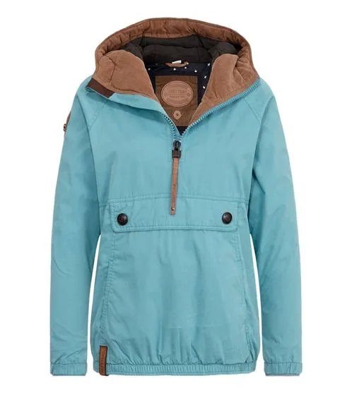 naketano Benficker Nuno giacca primaverile da donna moderna giacca a vento con cappuccio 1801-0563-1234 turchese