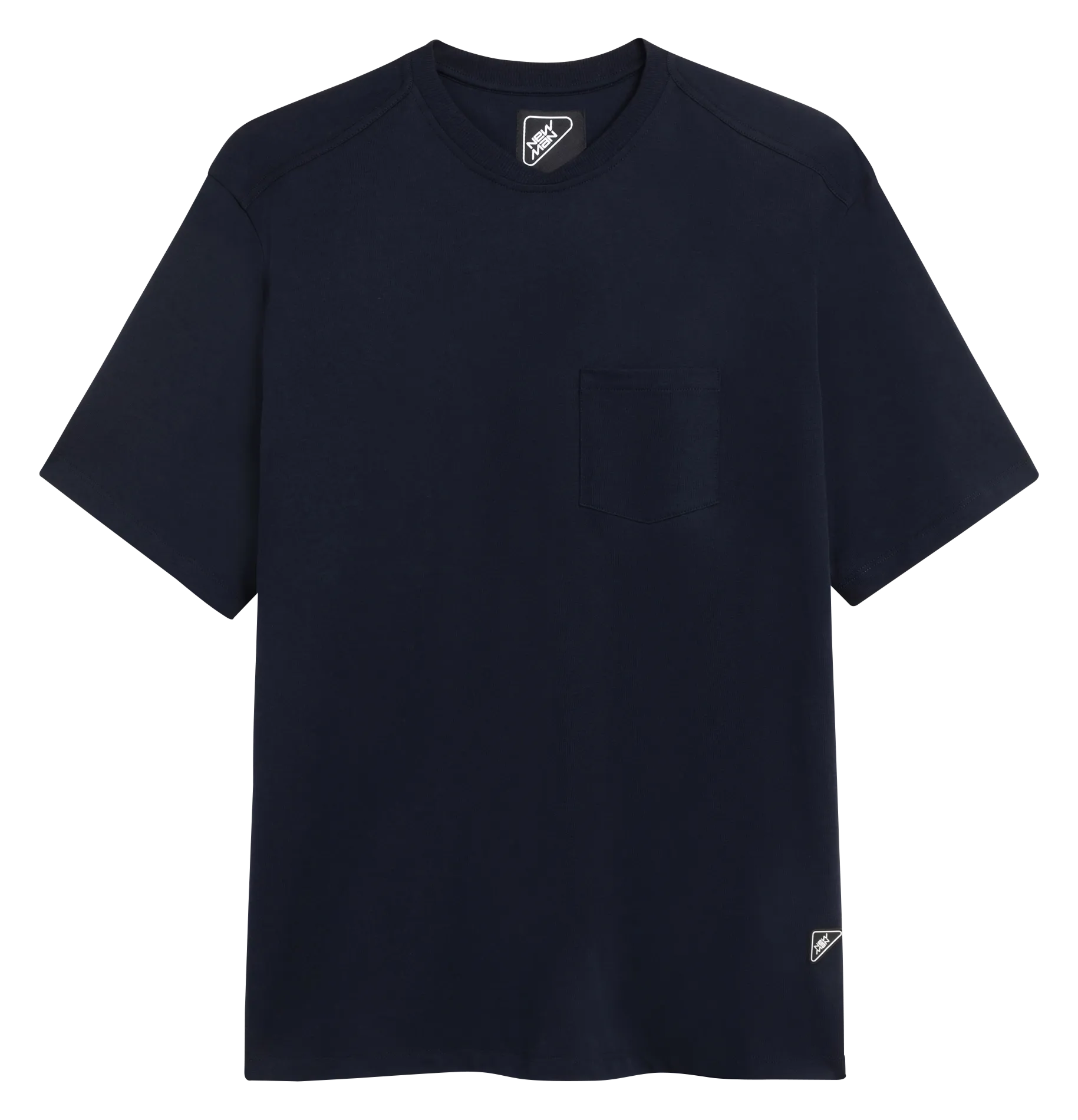  NEW MAN   SPOT - T-shirt dritta scollo tondo in cotone biologico | Blu