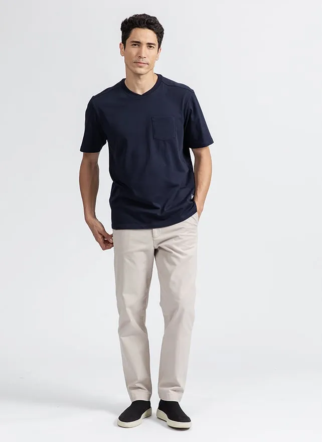  NEW MAN   SPOT - T-shirt dritta scollo tondo in cotone biologico | Blu