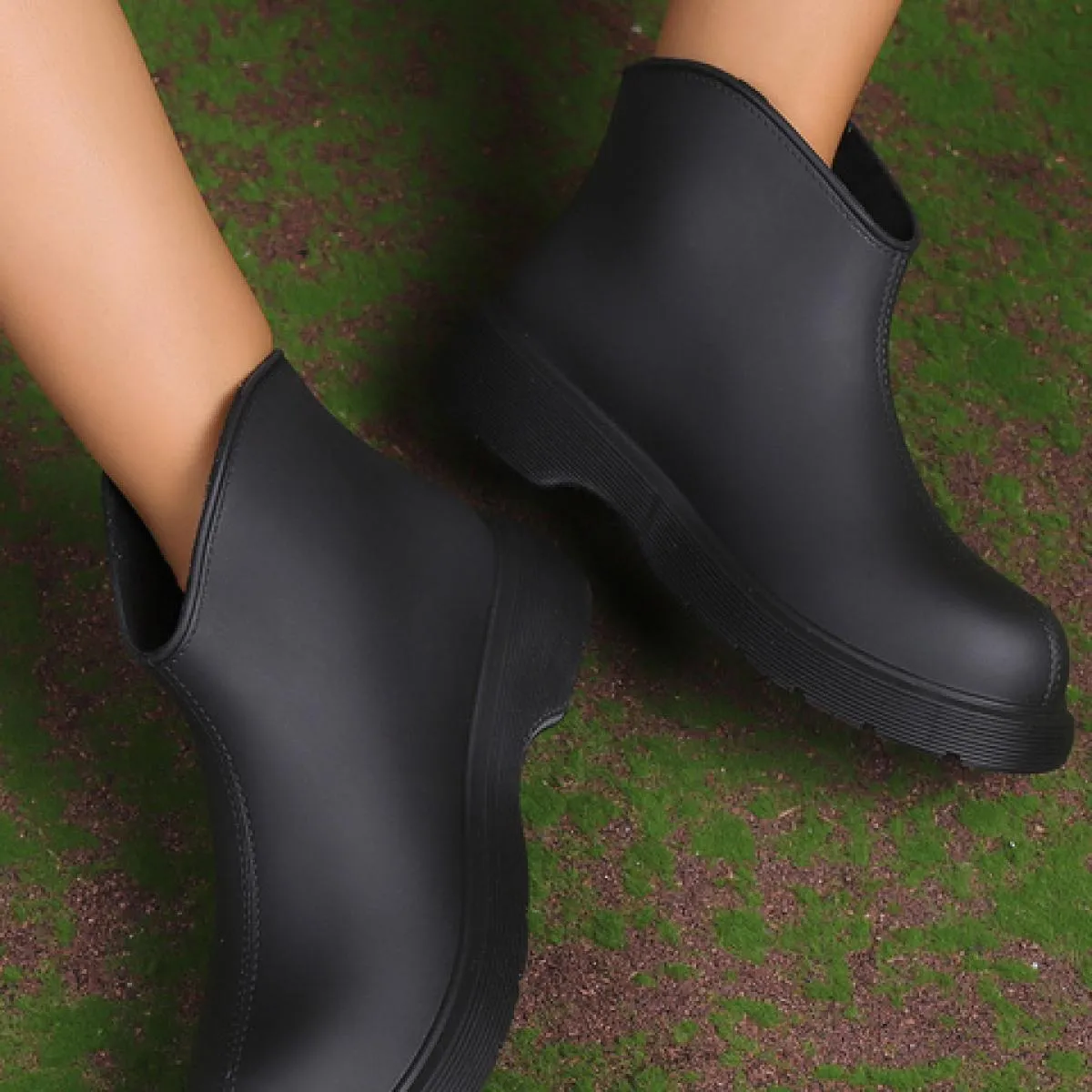 New Trend Donna Stivali Chelsea invernali Scarpe con plateau 2023 Stivali da moto alla caviglia moda Knight Goth Casual Snow Lad