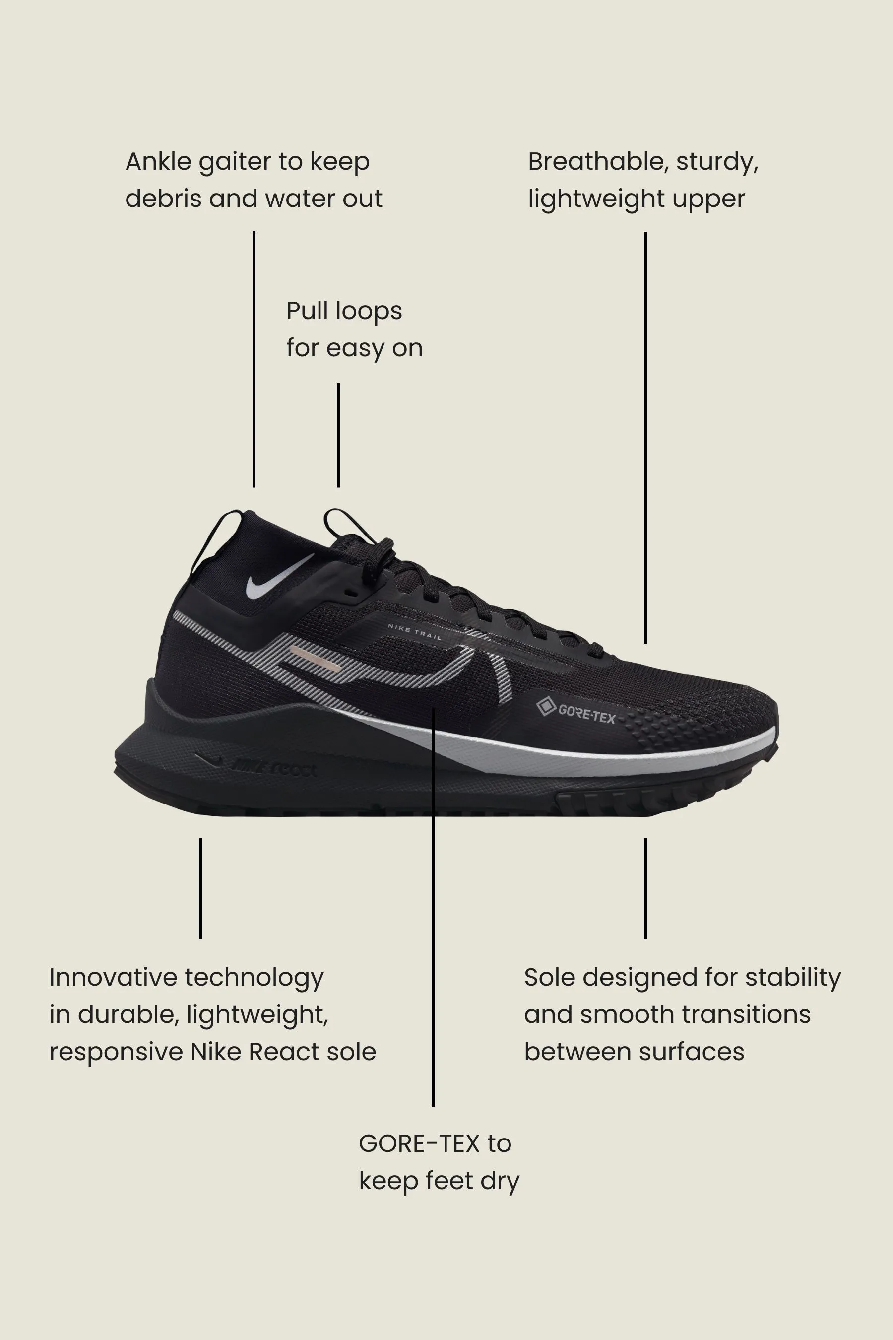 Nike - Pegasus Trail 4 - Scarpe impermeabile in GORE-TEX