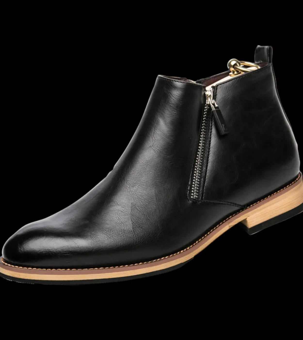 Nuove scarpe da uomo di moda Stivali da lavoro in pelle Uomo Vintage Casual Classico formale Cerniera laterale Stivali Chelsea U