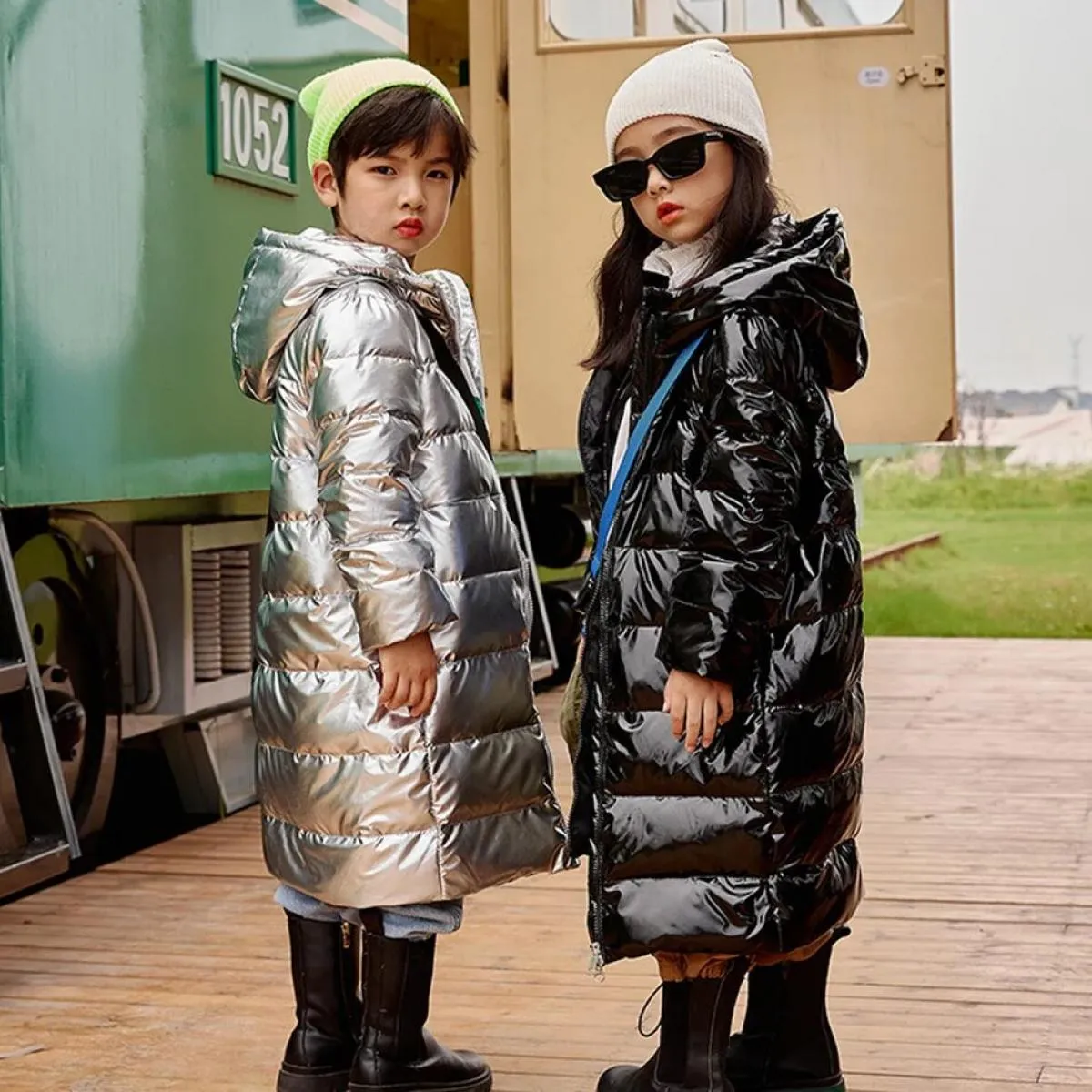 Nuovi bambini inverno 90% piumino d'anatra bianco per vestiti da ragazza ragazzo abbigliamento caldo bambini con cappuccio adden