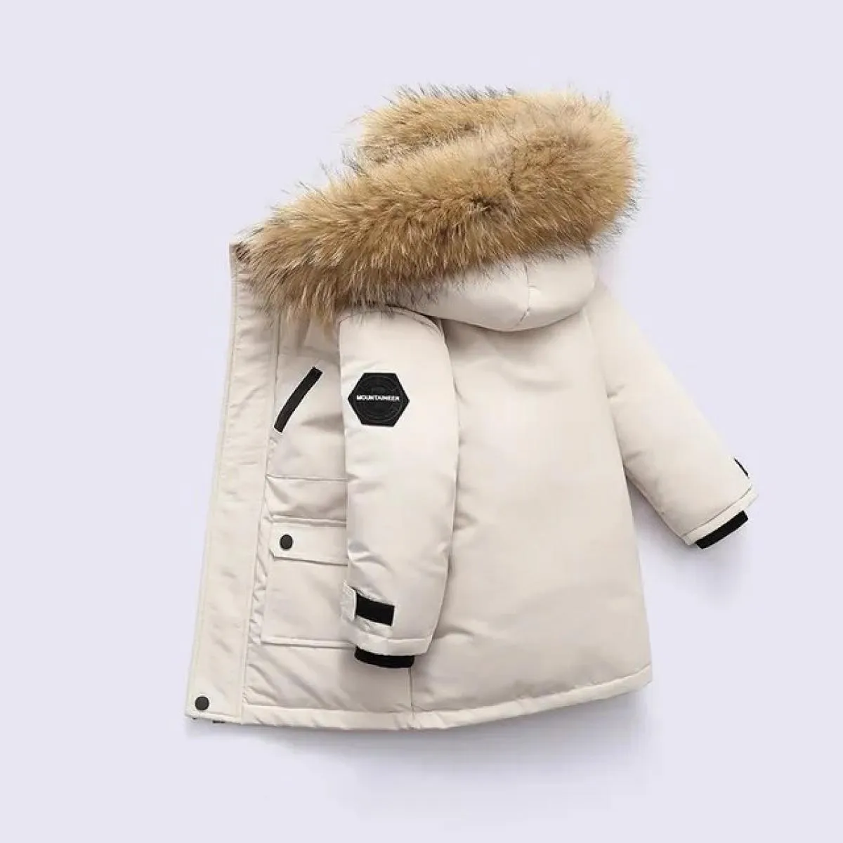 Nuovi bambini Piumino invernale Vestiti per ragazzo Cappotto caldo con cappuccio spesso Parka per bambini Vera pelliccia Primave