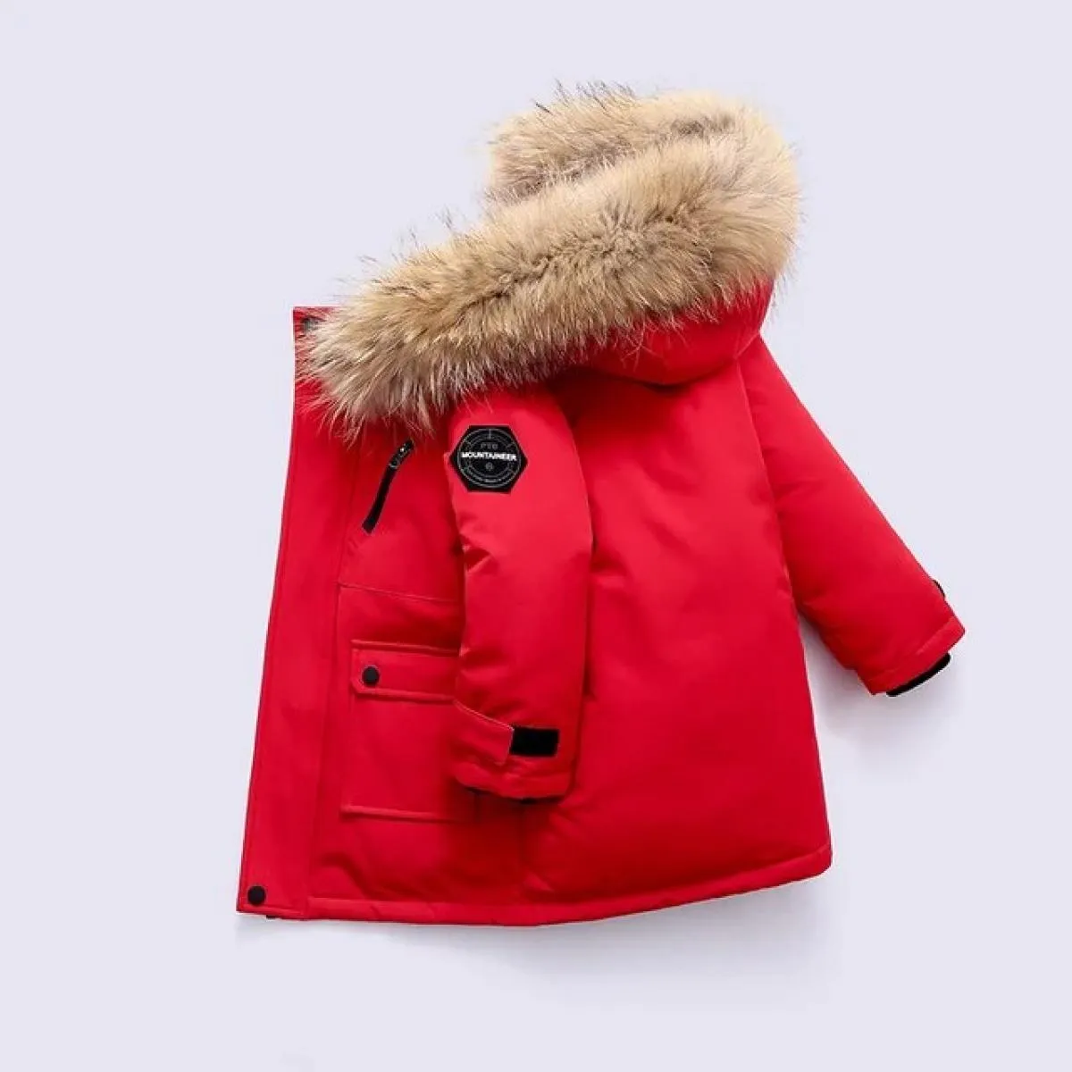Nuovi bambini Piumino invernale Vestiti per ragazzo Cappotto caldo con cappuccio spesso Parka per bambini Vera pelliccia Primave