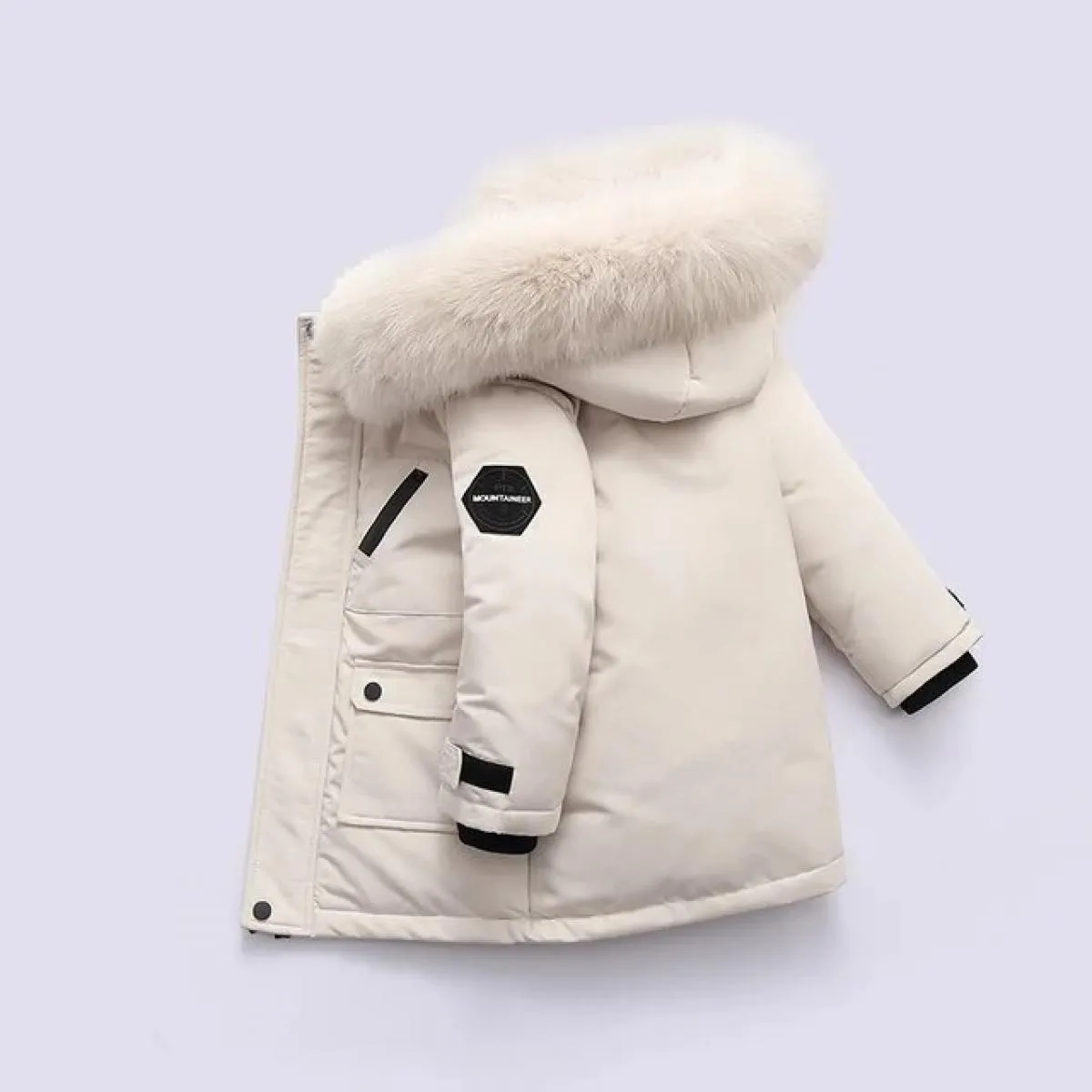 Nuovi bambini Piumino invernale Vestiti per ragazzo Cappotto caldo con cappuccio spesso Parka per bambini Vera pelliccia Primave