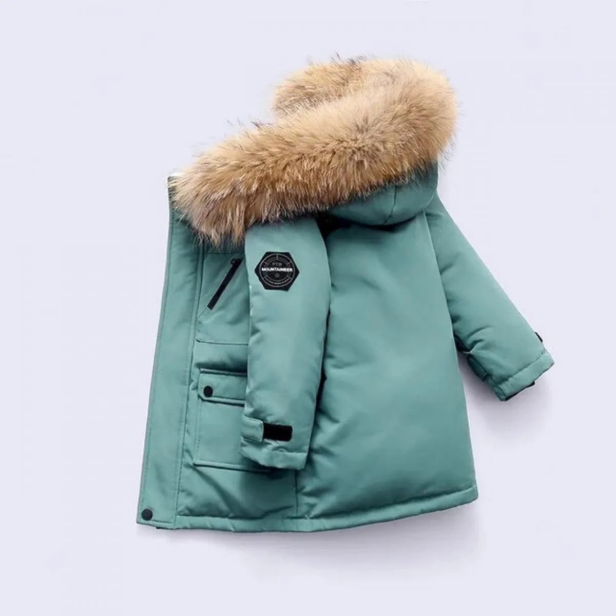 Nuovi bambini Piumino invernale Vestiti per ragazzo Cappotto caldo con cappuccio spesso Parka per bambini Vera pelliccia Primave