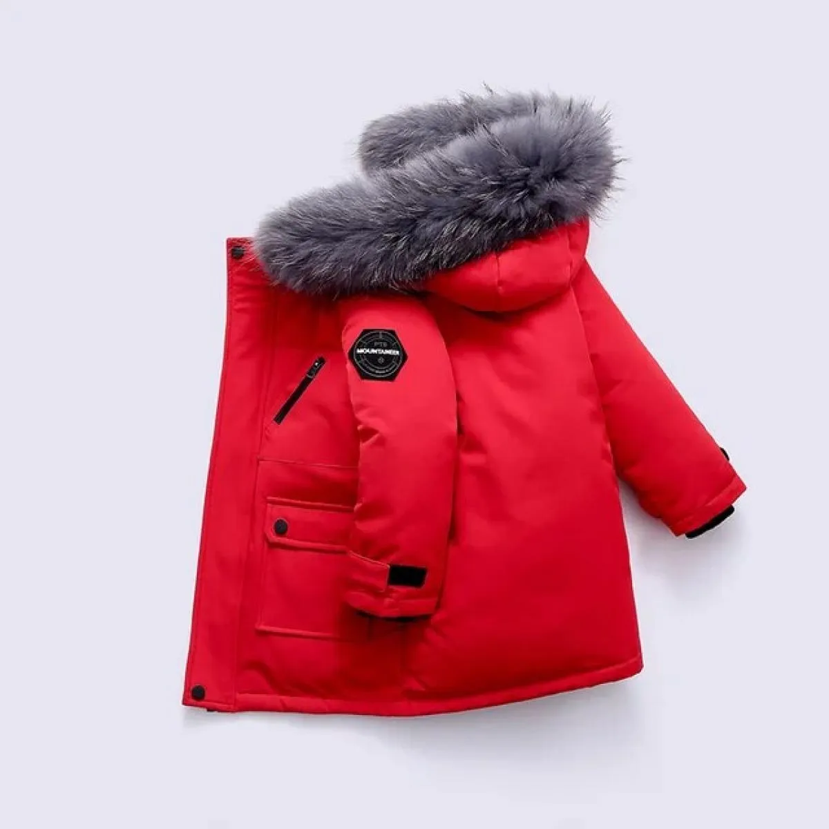 Nuovi bambini Piumino invernale Vestiti per ragazzo Cappotto caldo con cappuccio spesso Parka per bambini Vera pelliccia Primave