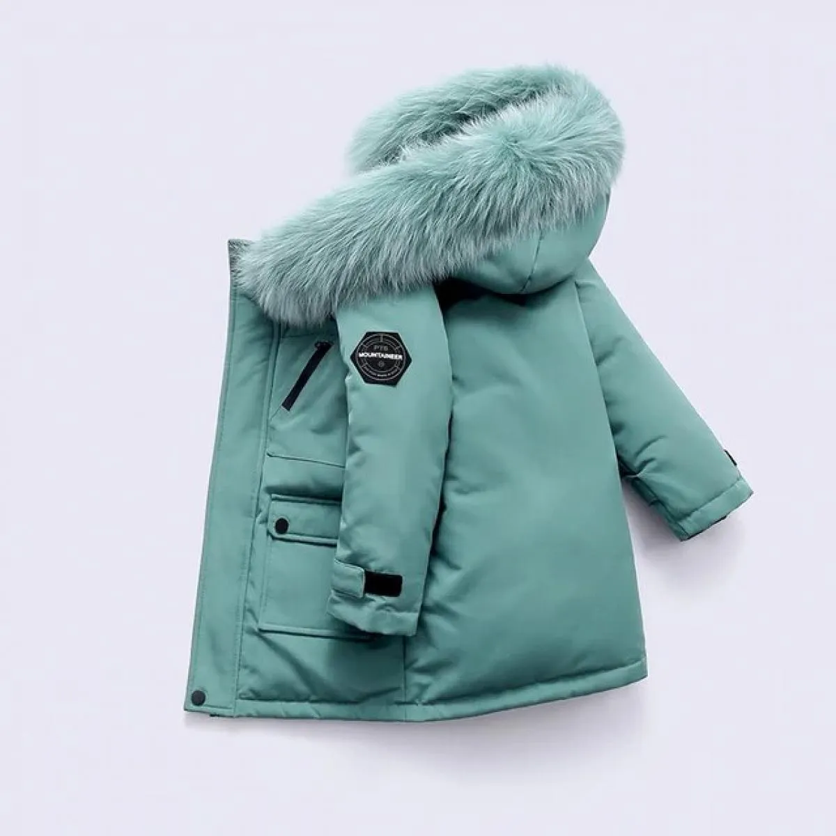 Nuovi bambini Piumino invernale Vestiti per ragazzo Cappotto caldo con cappuccio spesso Parka per bambini Vera pelliccia Primave