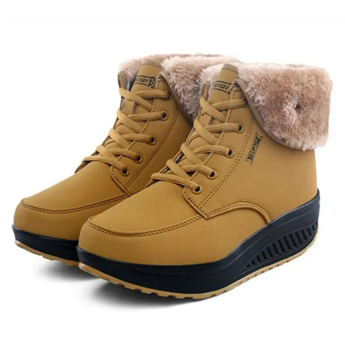 Nuovi stivali rampicanti da donna Scarpe con plateau da donna Stivali da neve caldi in peluche Stivali invernali da donna Pantof