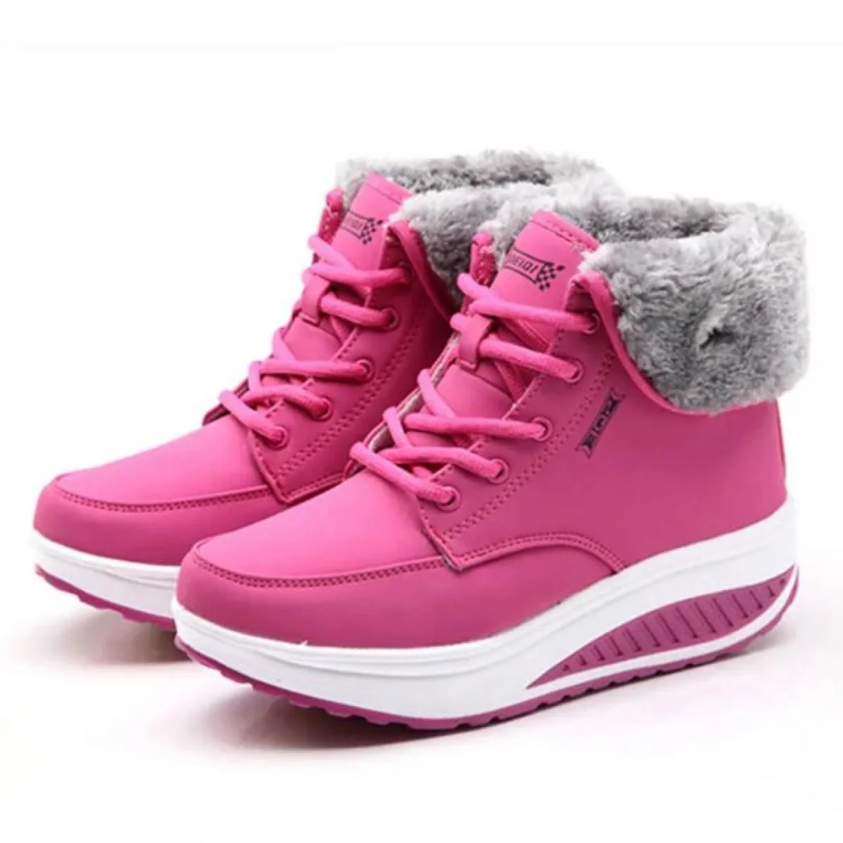 Nuovi stivali rampicanti da donna Scarpe con plateau da donna Stivali da neve caldi in peluche Stivali invernali da donna Pantof
