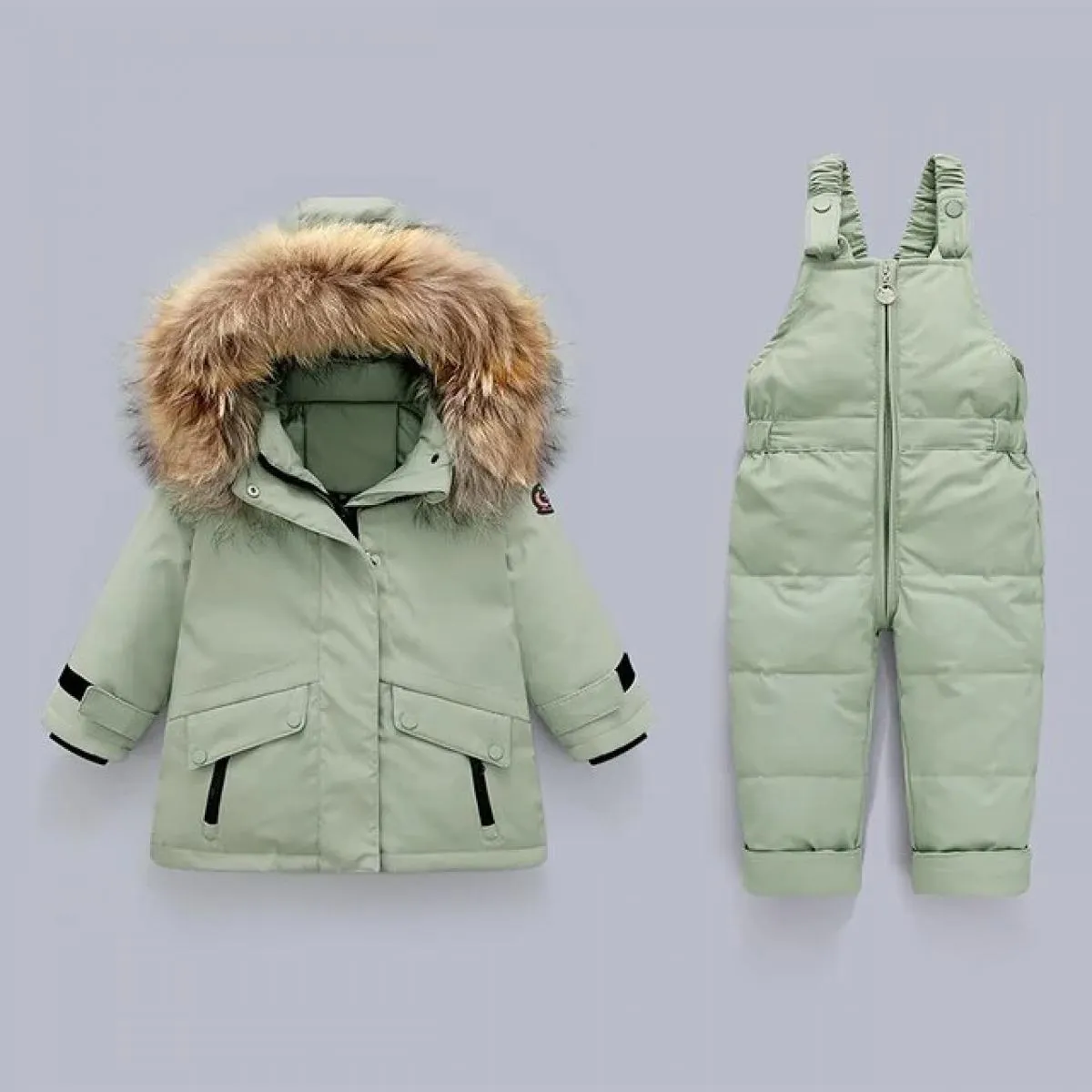 Nuovo piumino per bambini pantaloni per ragazzi addensare set di abbigliamento per bambini 1 5 anni cappotto caldo invernale per