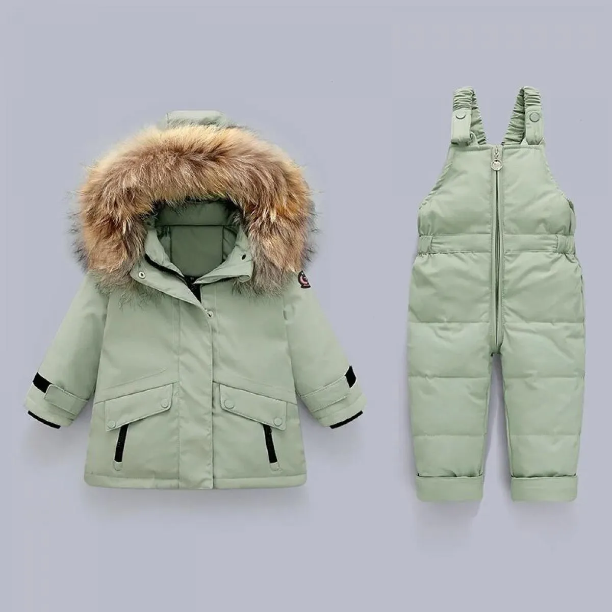 Nuovo piumino per bambini pantaloni per ragazzi addensare set di abbigliamento per bambini 1 5 anni cappotto caldo invernale per