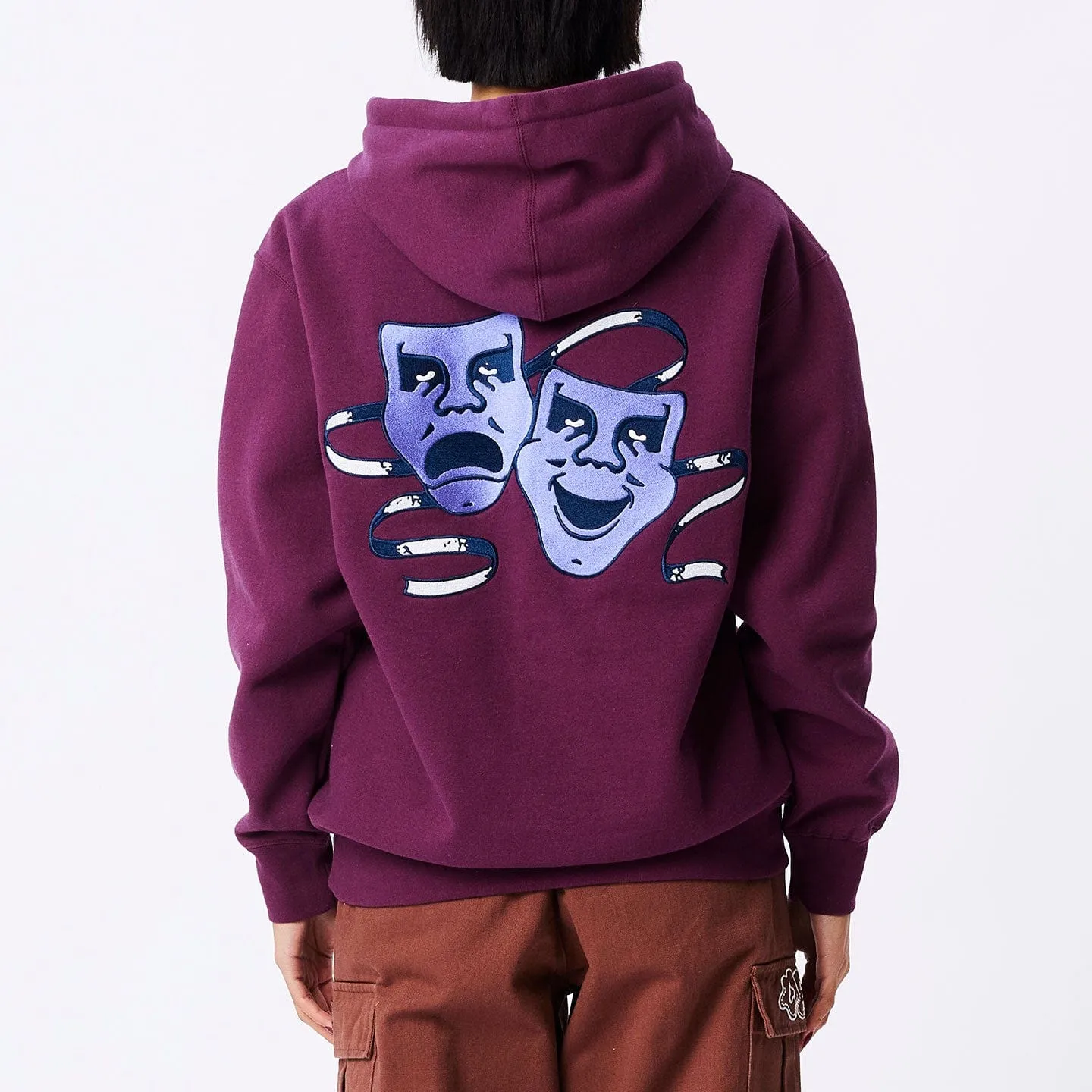 OBEY LATE HOOD SPECIALTY FLEECE - BEETROOT