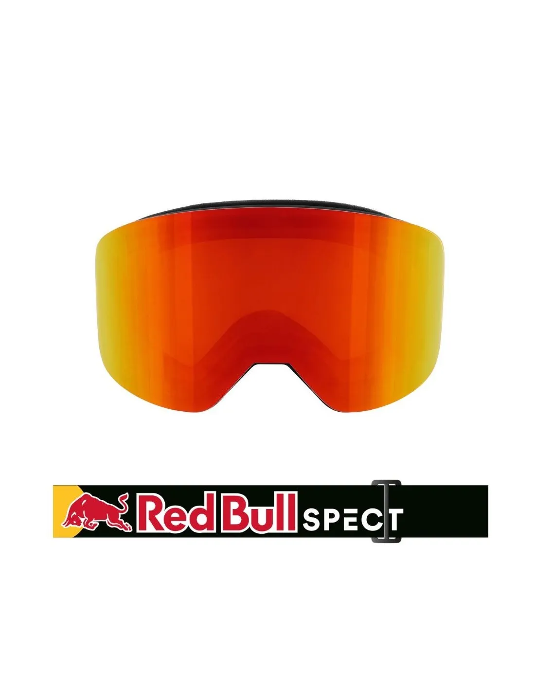 Occhiali da sci Red Bull Magnetron Slick nero opaco / specchio rosso
