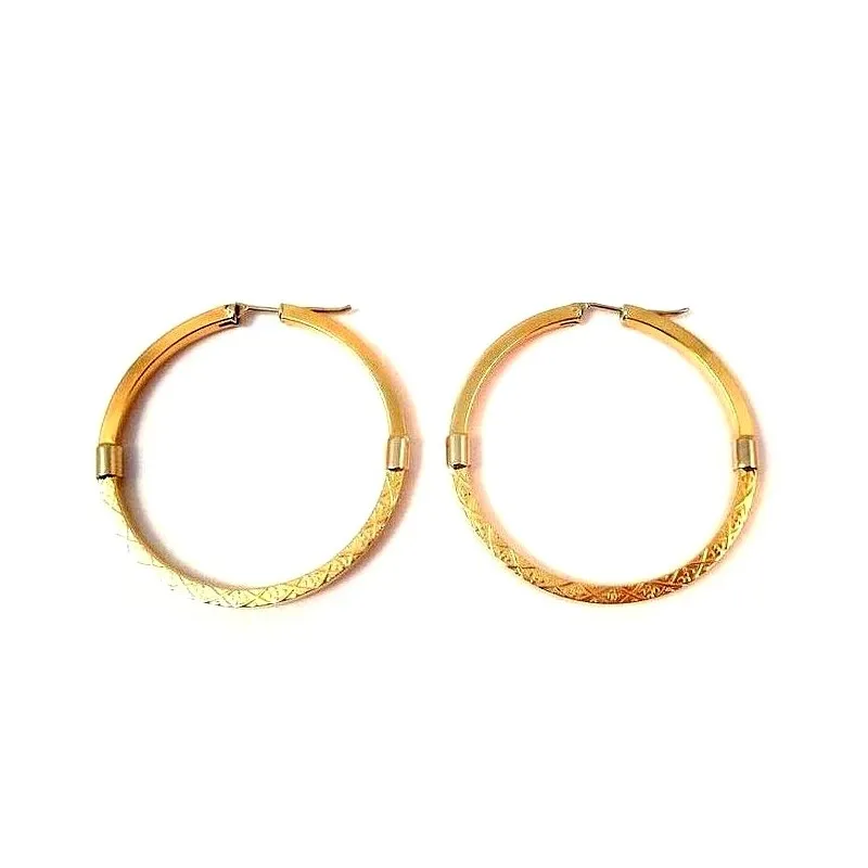 ORECCHINI CERCHI IN ORO GIALLO 18 KT