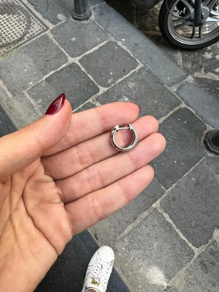 Orecchino bomby zirconato