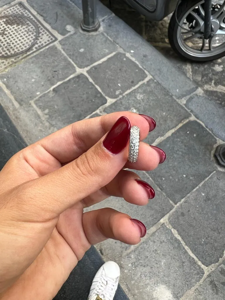 Orecchino bomby zirconato