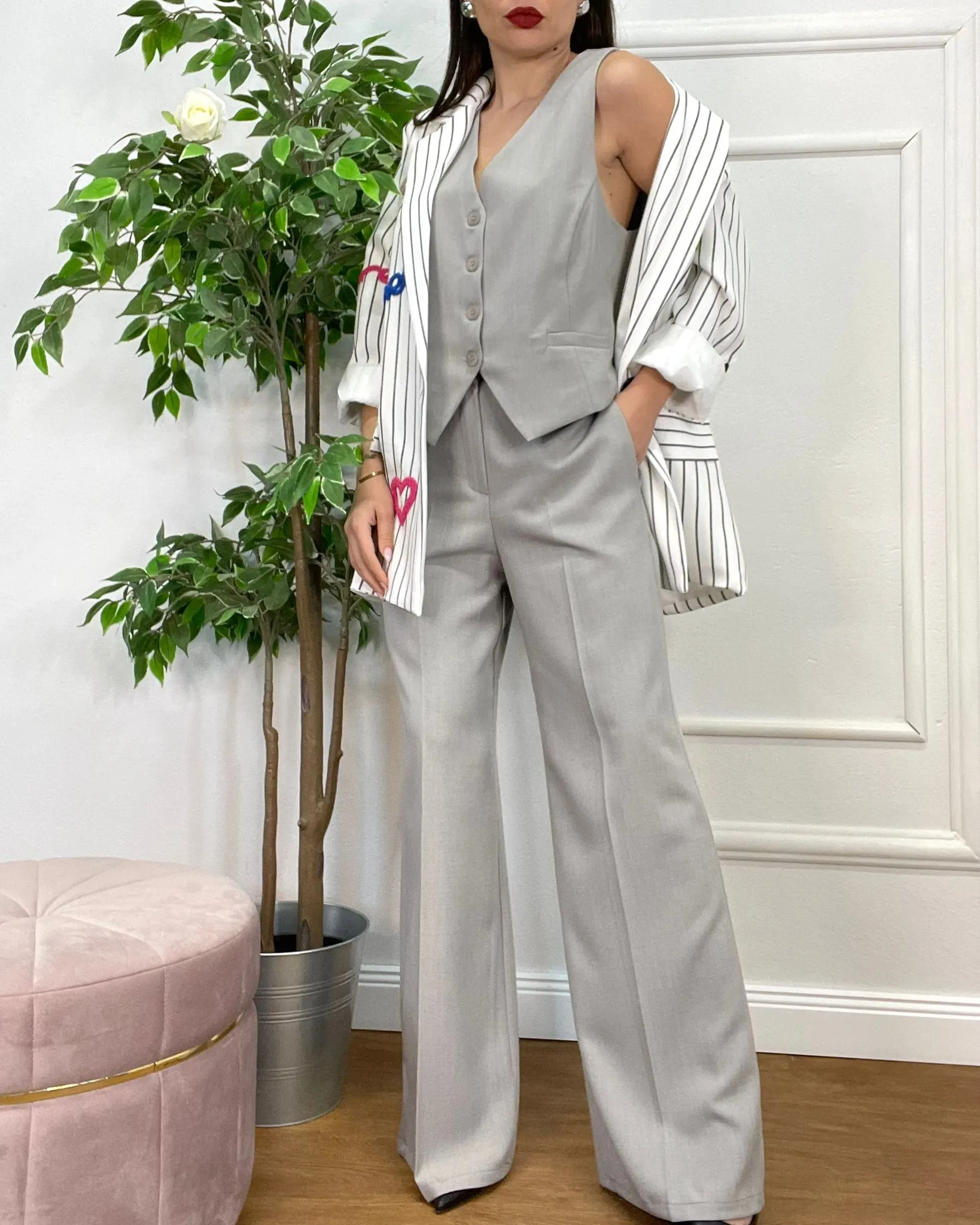 PANTALONE COMPLETO ALEXIA 631 grigio